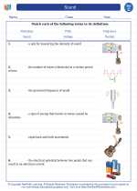 Sound. Third Grade Science Worksheets and Answer keys ...