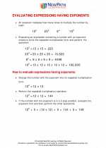 Mathematics - Sixth Grade - Study Guide: Evaluate Exponents