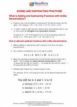 Mathematics - Sixth Grade - Study Guide: Add/Subtract Fractions