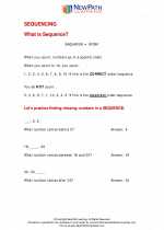 Mathematics - Second Grade - Study Guide: Sequencing