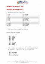 Mathematics - Third Grade - Study Guide: Number Words to 1,000