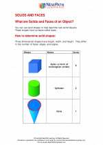 Mathematics - Third Grade - Study Guide: Solids and Faces