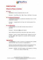 punctuation english language arts worksheets and study guides sixth grade