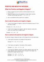 Mathematics - Fifth Grade - Study Guide: Positive & Negative Integers
