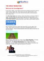 Social Studies - Sixth Grade - Study Guide: Great Migration