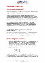 Mathematics - Sixth Grade - Study Guide: Algebraic Equations