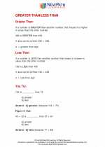 Mathematics - Fourth Grade - Study Guide: Greater Than/Less Than