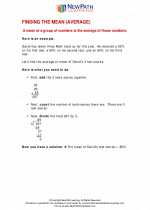 Mathematics - Fourth Grade - Study Guide: Mean