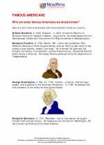 Social Studies - Third Grade - Study Guide: Famous Americans