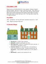 Social Studies - Fourth Grade - Study Guide: Colonial Life