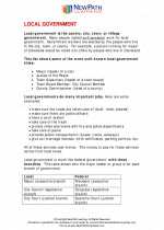 Social Studies - Fourth Grade - Study Guide: Local Government
