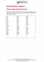 English Language Arts - First Grade - Study Guide: High Frequency  Words II