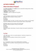 English Language Arts - Third Grade - Study Guide: Author's Purpose