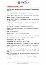 English Language Arts - Second Grade - Study Guide: Science Vocabulary