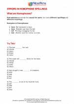 English Language Arts - Third Grade - Study Guide: Double Negatives and Homophones