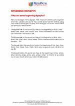 English Language Arts - Second Grade - Study Guide: Beginning Digraphs