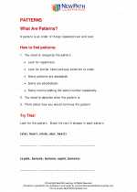 Mathematics - Third Grade - Study Guide: Patterns