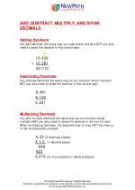 add subtract multiply divide decimals mathematics worksheets and study guides fifth grade