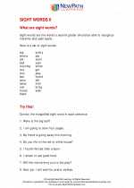 English Language Arts - Second Grade - Study Guide: Sight Words II