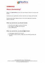 English Language Arts - Fifth Grade - Study Guide: Summarize