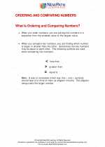 Mathematics - Third Grade - Study Guide: Ordering and Comparing Numbers
