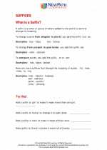 English Language Arts - Second Grade - Study Guide: Suffixes