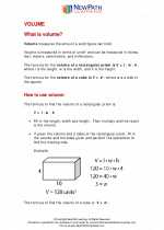 volume formula sheet grade 6