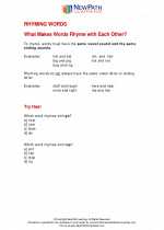 Rhyming Words. English Language Arts Worksheets and Study Guides Second