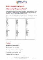 English Language Arts - Second Grade - Study Guide: High Frequency Words II