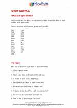 English Language Arts - Second Grade - Study Guide: Sight Words IV