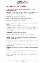 English Language Arts - Second Grade - Study Guide: Mathematics Vocabulary