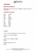 English Language Arts - Third Grade - Study Guide: Synonyms