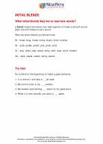 English Language Arts - Second Grade - Study Guide: Words with Initial Blends