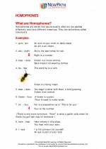 English Language Arts - Second Grade - Study Guide: Homophones