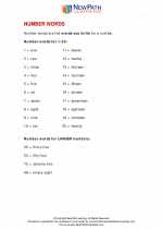 Mathematics - Second Grade - Study Guide: Number Words