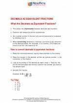 Mathematics - Fourth Grade - Study Guide: Decimals/Fractions