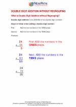 double digit addition without regrouping mathematics worksheets and study guides second grade