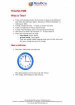 Mathematics - First Grade - Study Guide: Telling Time