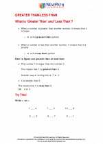 Mathematics - First Grade - Study Guide: Greater Than, Less Than