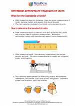 Mathematics - Third Grade - Study Guide: Determine Appropriate Standard of Units