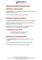 English Language Arts - Sixth Grade - Study Guide: Sentence Purpose Identification