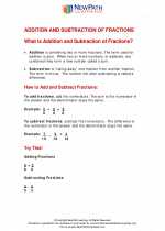 Mathematics - Fourth Grade - Study Guide: Add/Subtract Fractions