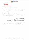 Mathematics - Fourth Grade - Study Guide: Division