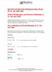 Mathematics - Fourth Grade - Study Guide: Division/Multiplication