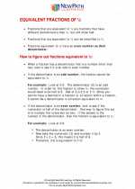 Mathematics - Third Grade - Study Guide: Equivalent Fractions to 1/2