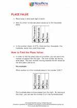 place value third grade mathematics worksheets and study guides