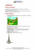 Social Studies - Third Grade - Study Guide: Landmarks