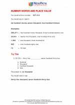 Mathematics - Fourth Grade - Study Guide: Number Words and Place Value