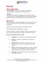 main idea 6th grade ela worksheets and answer key