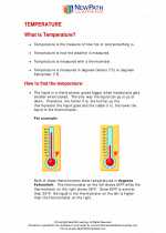 Mathematics - Third Grade - Study Guide: Temperature